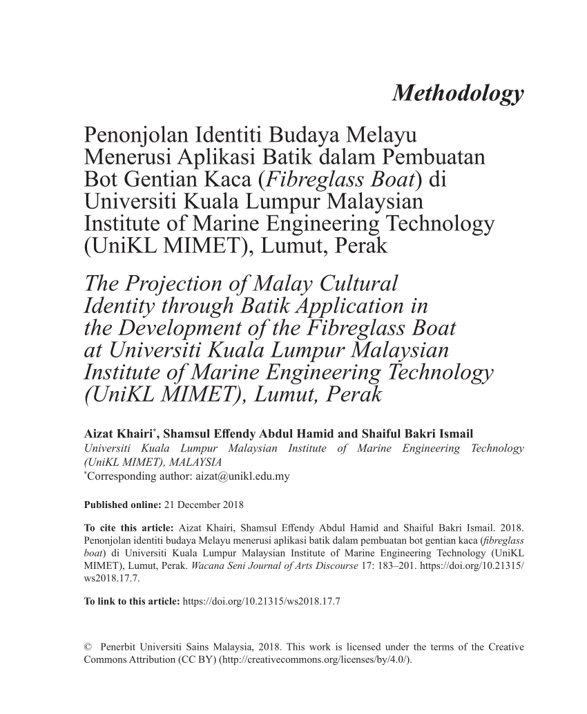 PDF) Penonjolan Identiti Budaya Melayu Menerusi Aplikasi Batik 