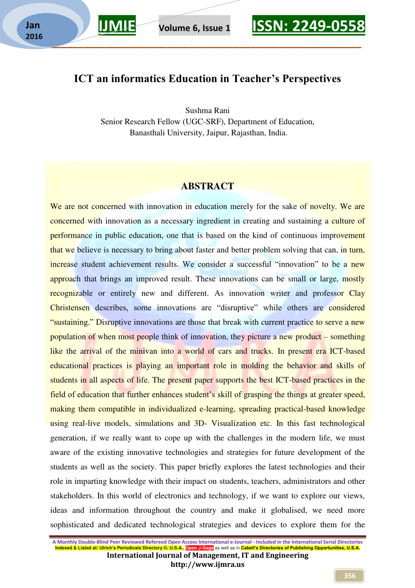 research paper on ict in education pdf