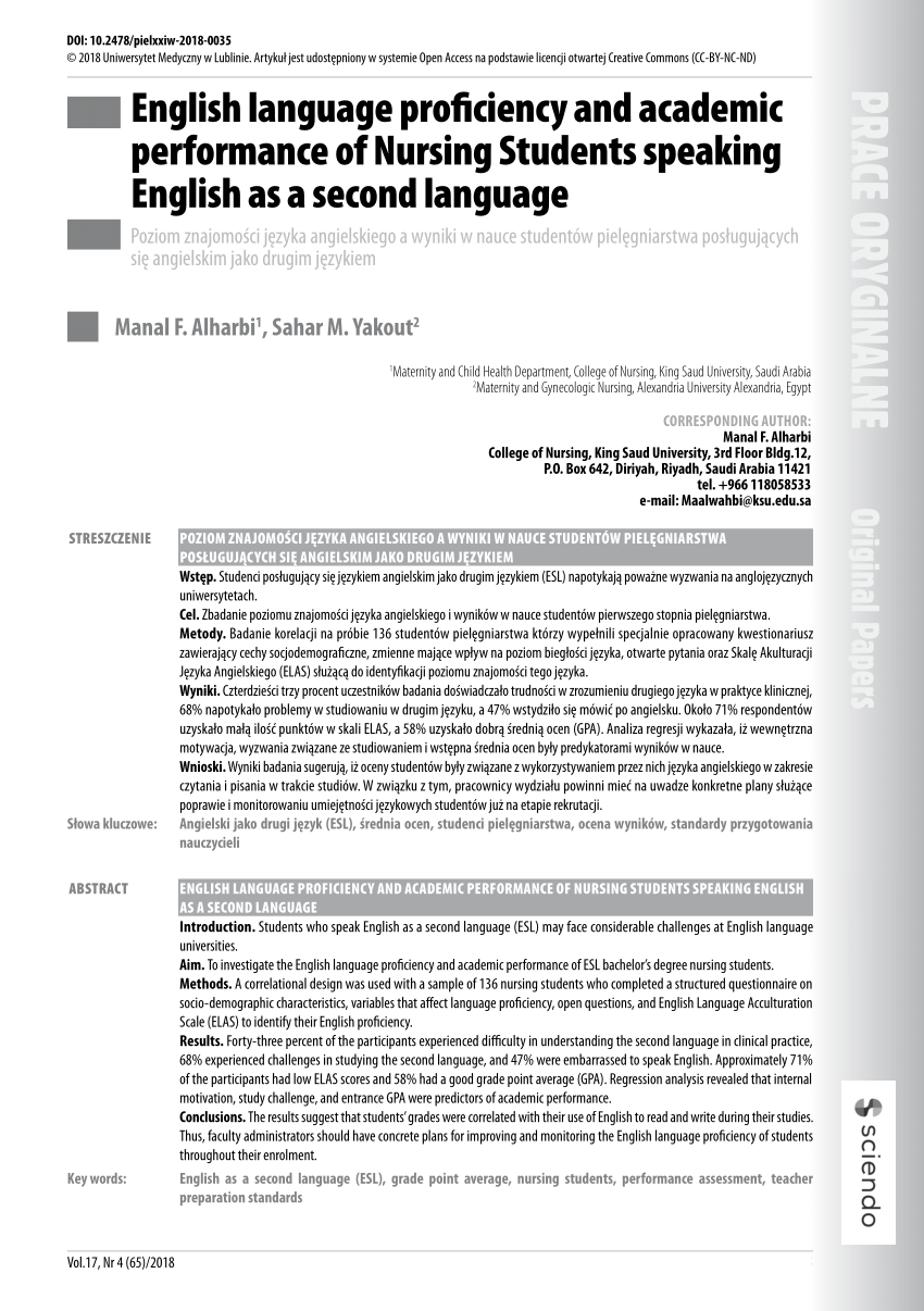 english language proficiency research paper