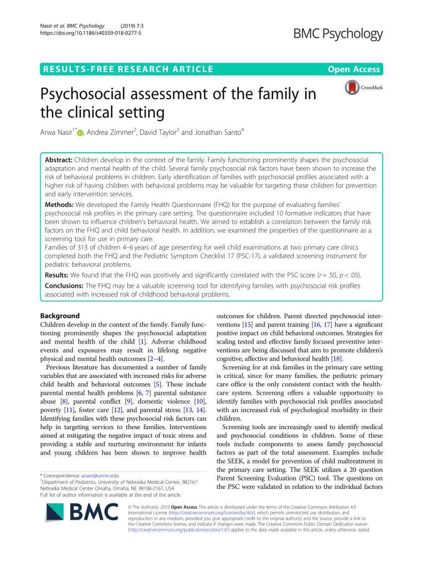 pdf-psychosocial-assessment-of-the-family-in-the-clinical-setting
