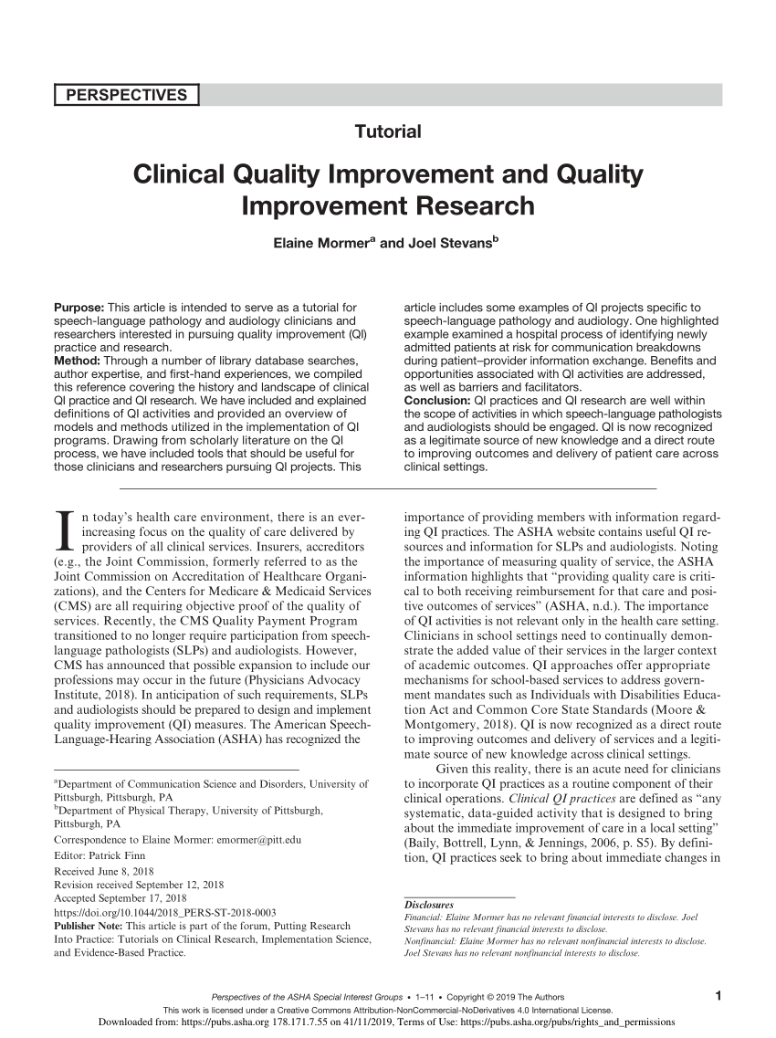 quality improvement projects and clinical research studies