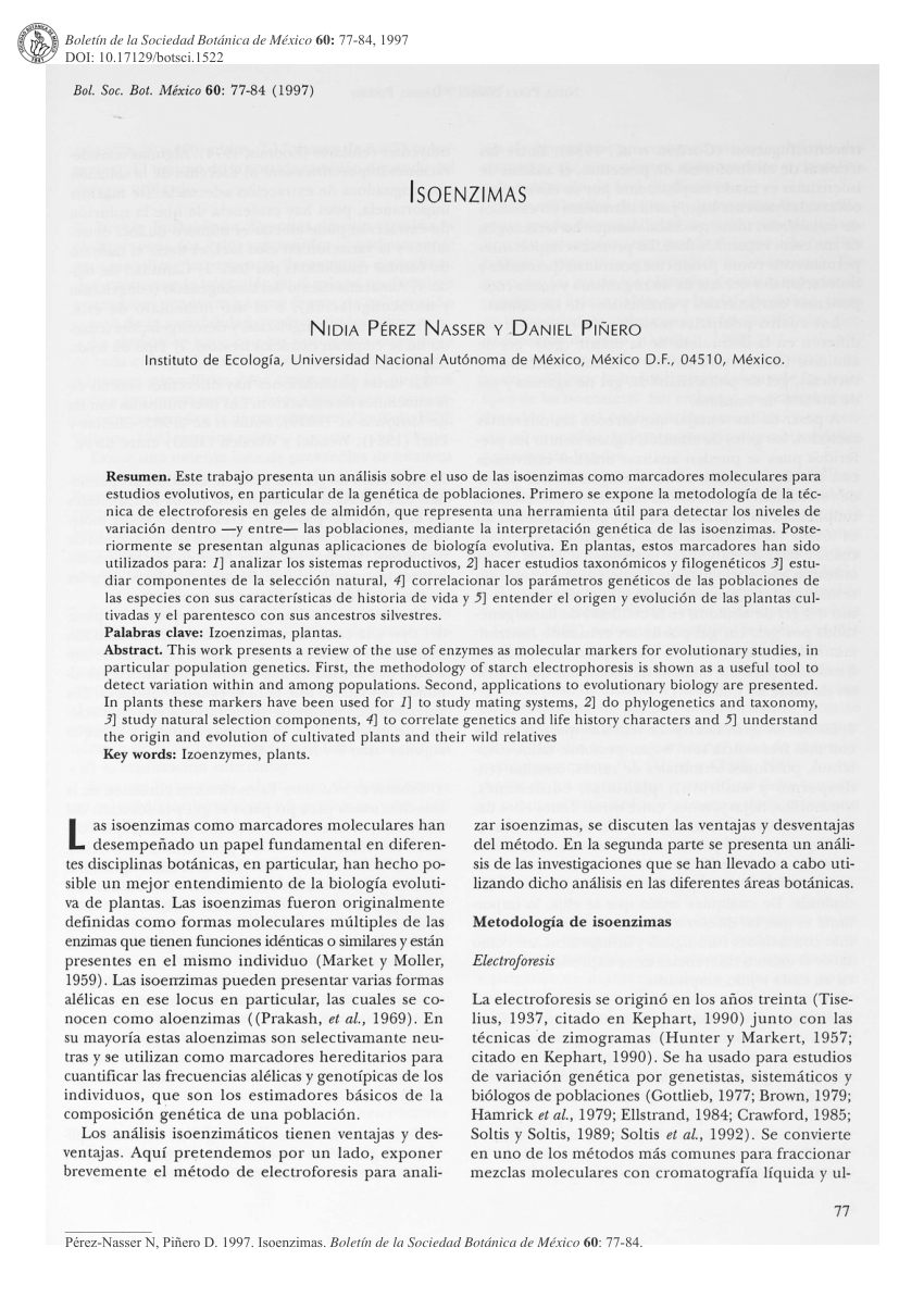 (PDF) Isoenzimas