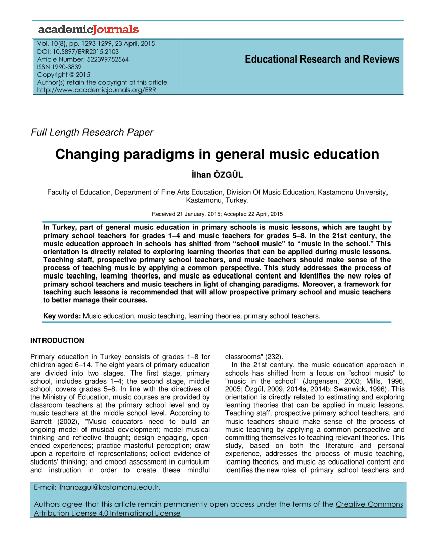 music education thesis