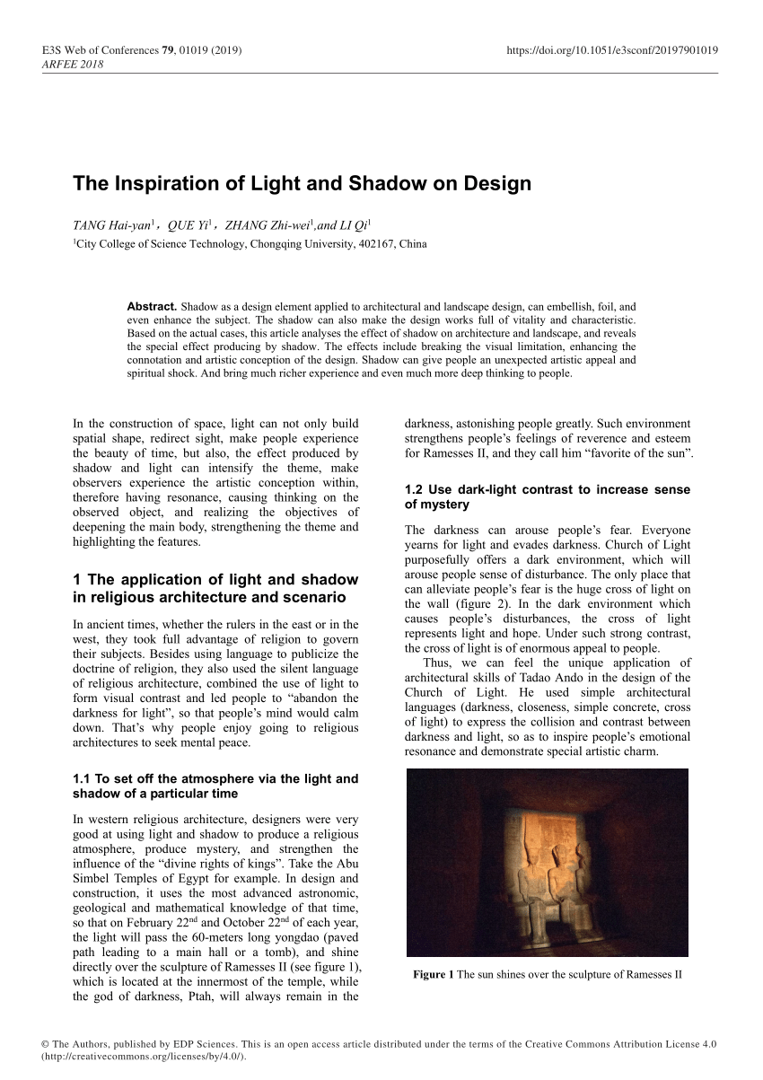 role of shadow in architecture