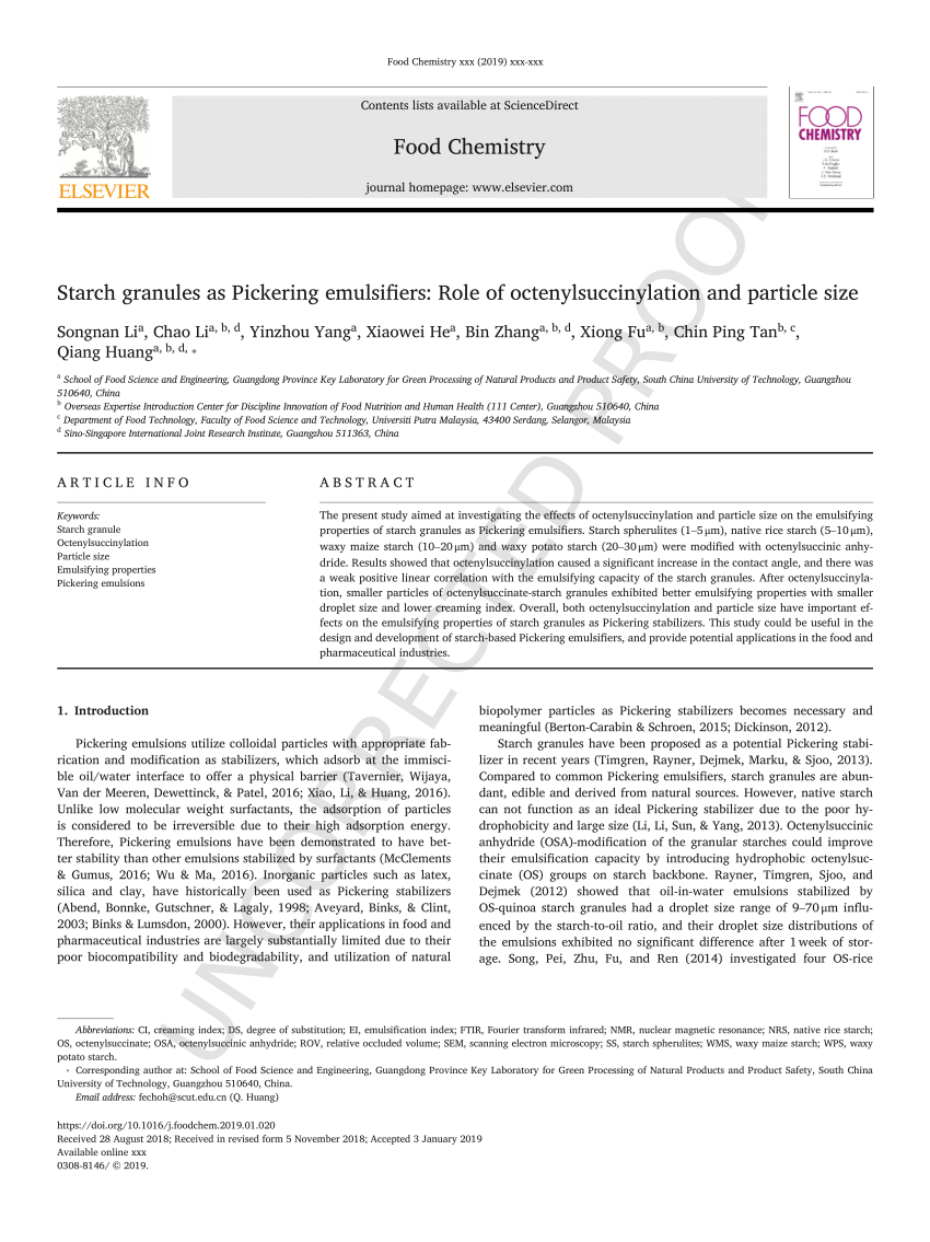 Impact of swelling power and granule size on pasting of blends of potato,  waxy rice and maize starches - ScienceDirect