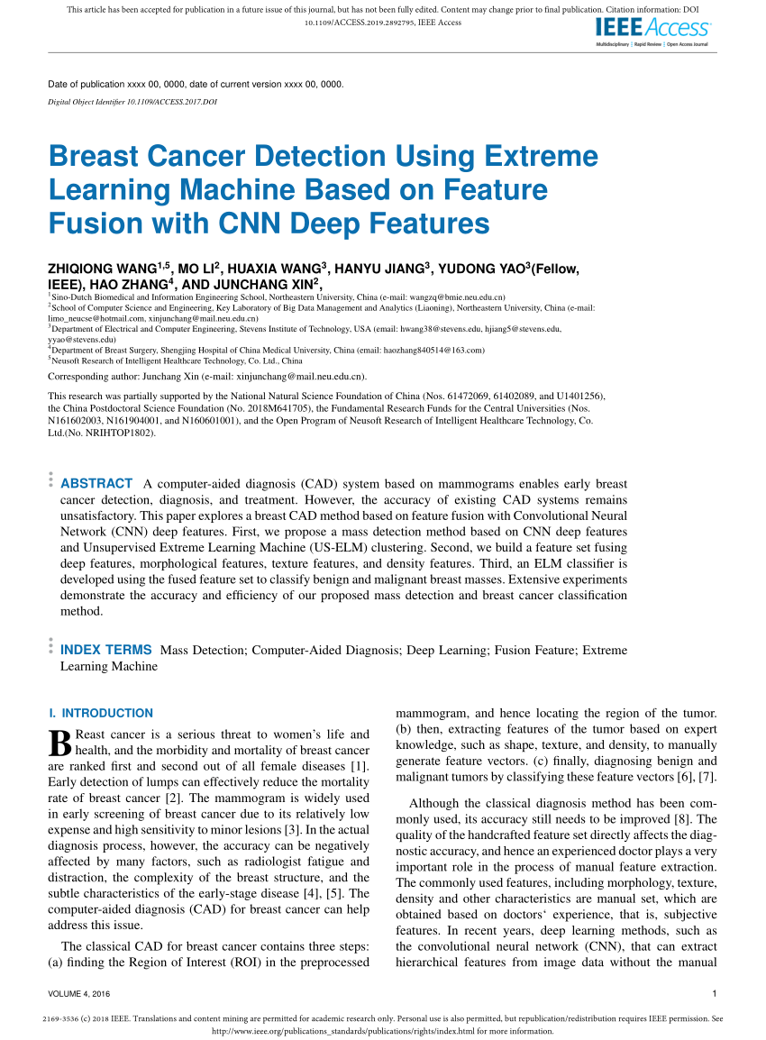 breast cancer detection using cnn research paper