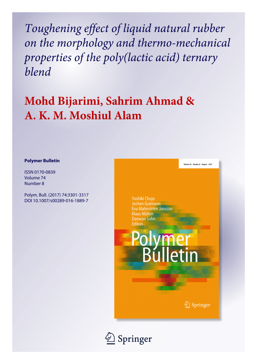 (PDF) Journal Polymer Bulletin -2017 - Dr Bijarimi