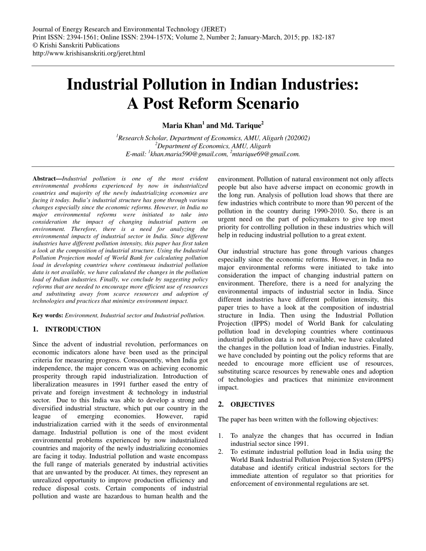 case study on industrial pollution in india