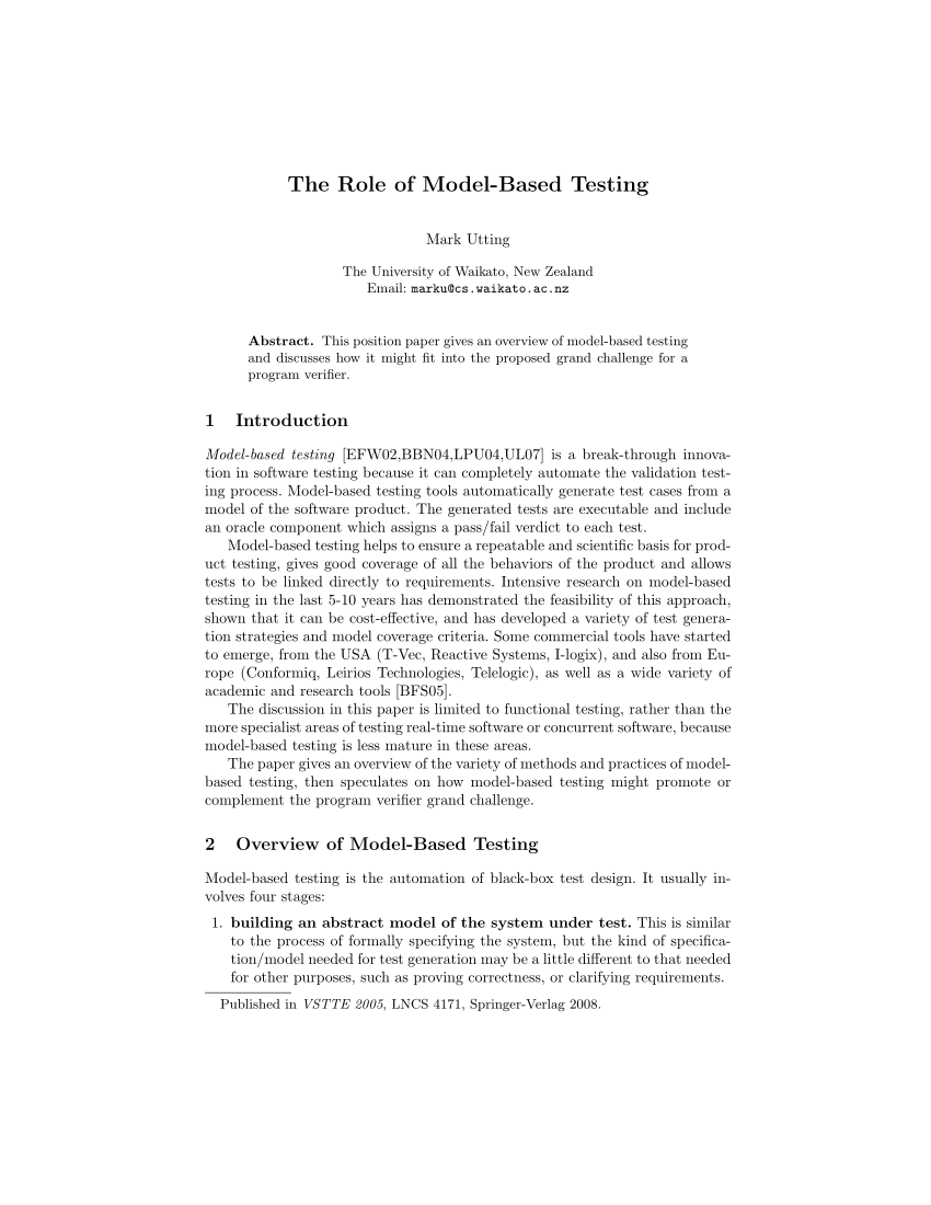 model based testing research paper