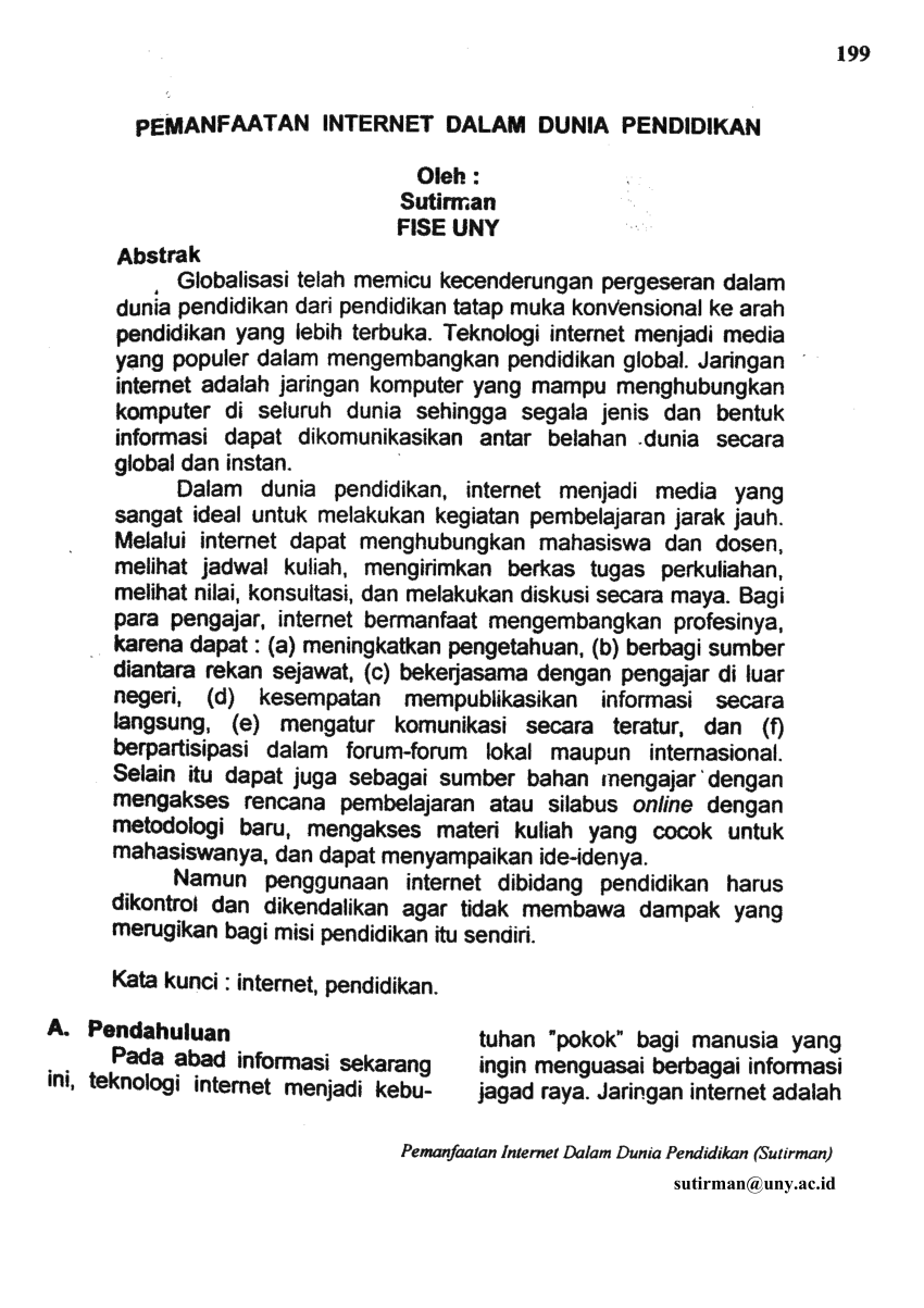 Pdf Aplikasi Teknologi Informasi Dalam Pendidikan