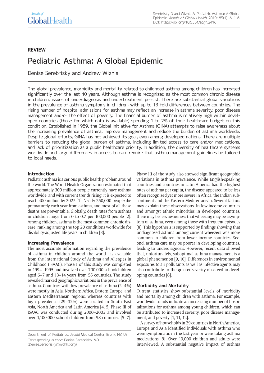 case study of pediatric asthma