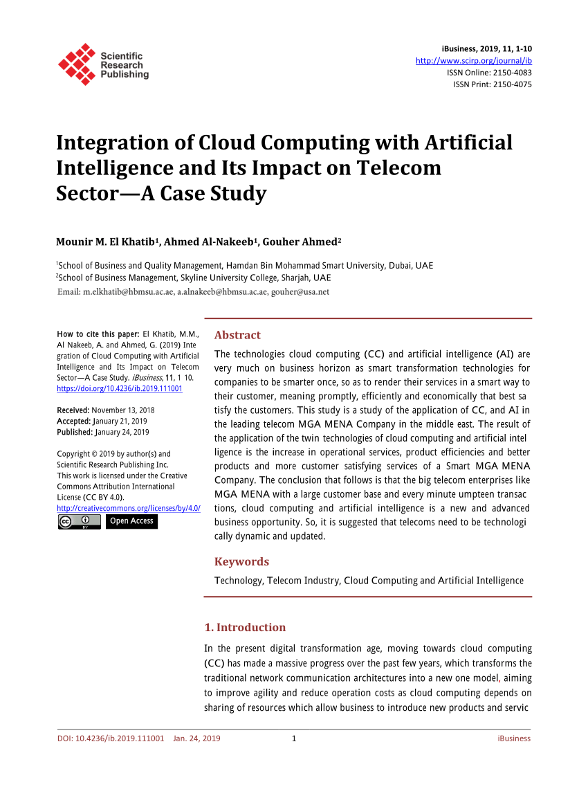 artificial intelligence in cloud computing research paper