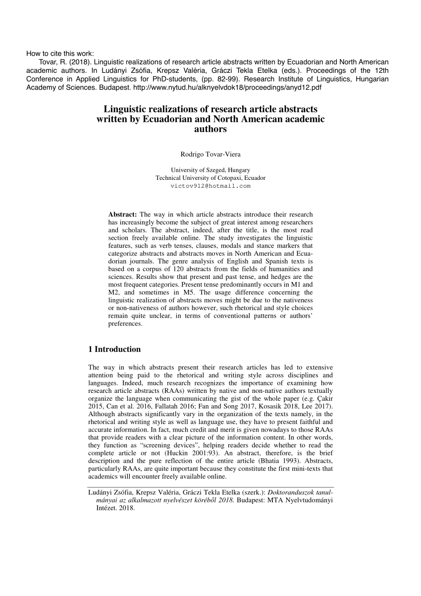 research paper in linguistics