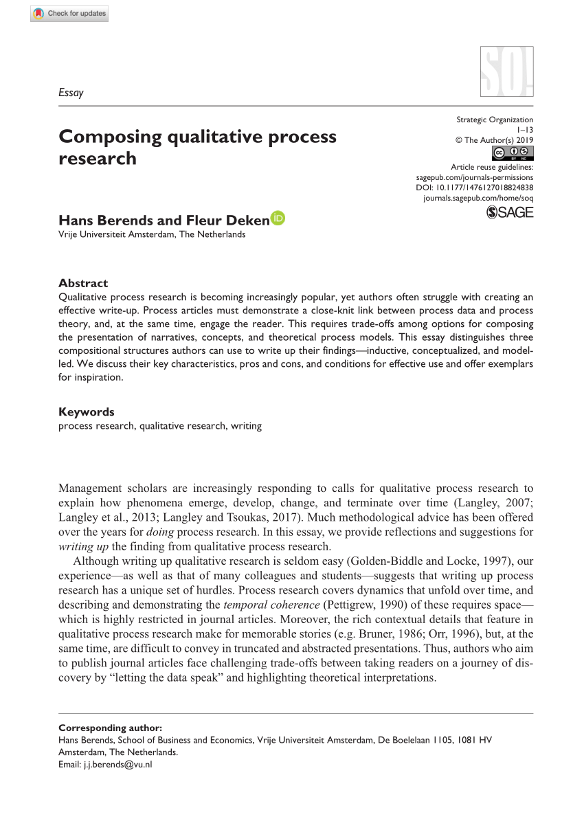 composing qualitative process research