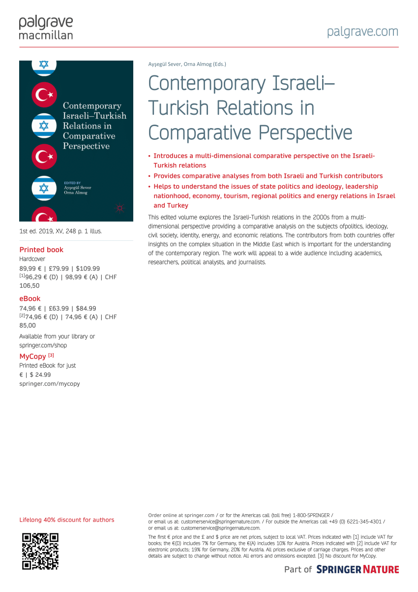 (PDF) Contemporary Israeli-Turkish Relations in Comparative Perspective (Eds.)