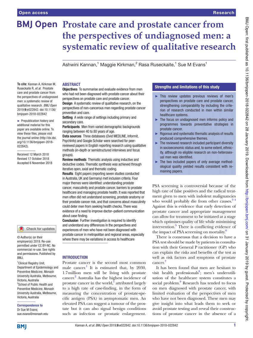 systematic literature review prostate cancer