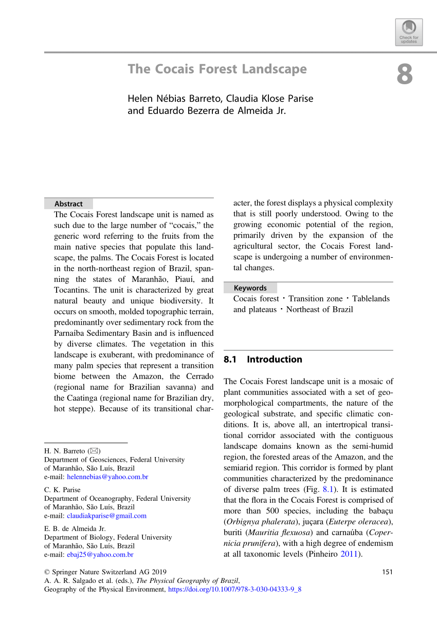 Pdf The Cocais Forest Landscape