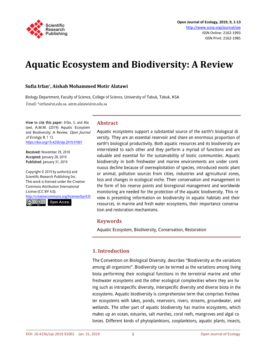 ecosystem research paper pdf