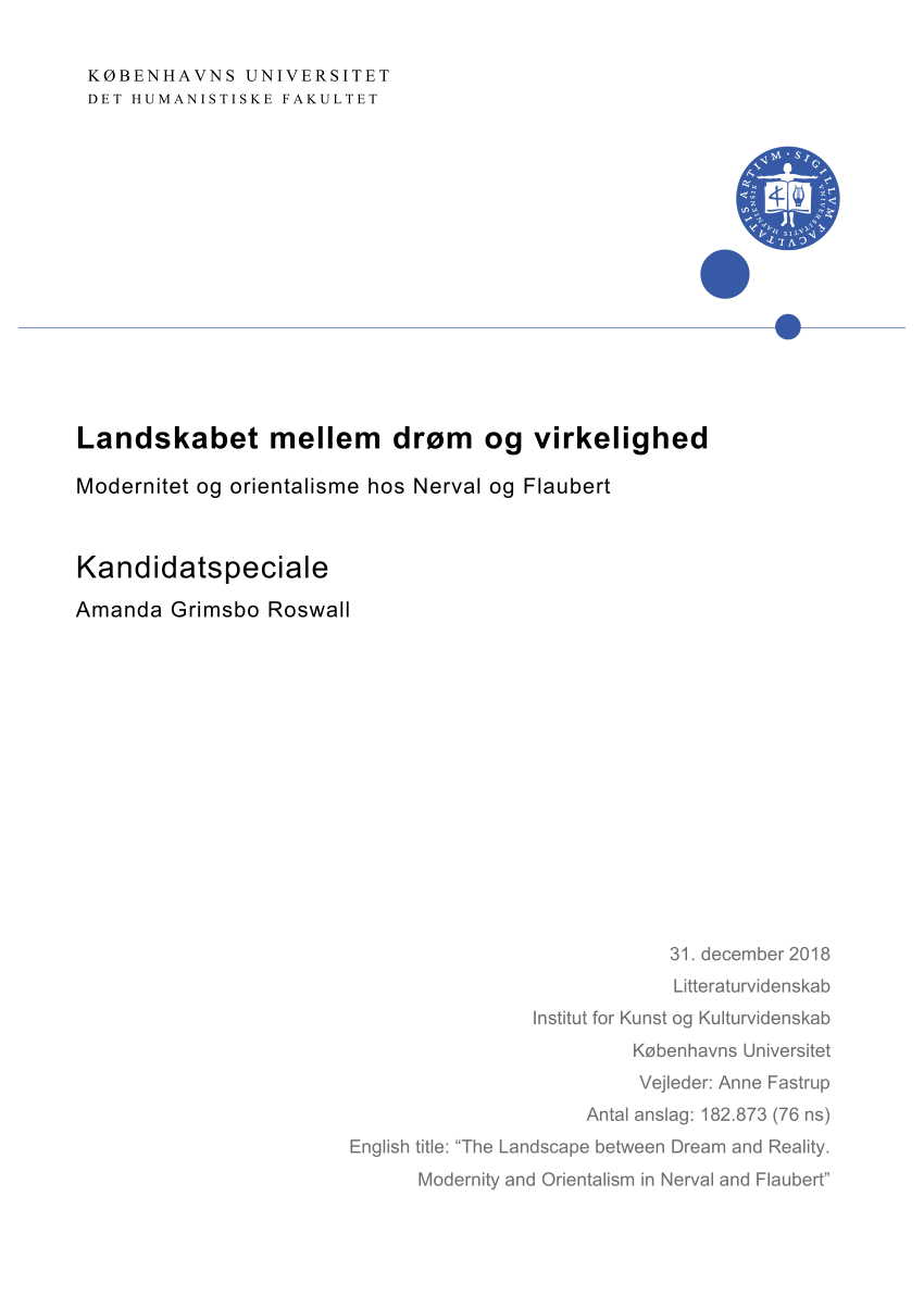 Skæbne månedlige At passe PDF) Landskabet mellem drøm og virkelighed. Modernitet og orientalisme hos  Nerval og Flaubert