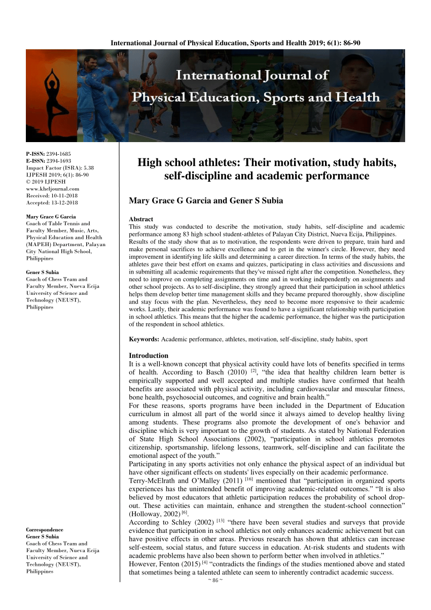 research title about student athletes