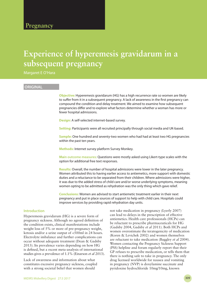case study of hyperemesis gravidarum pdf
