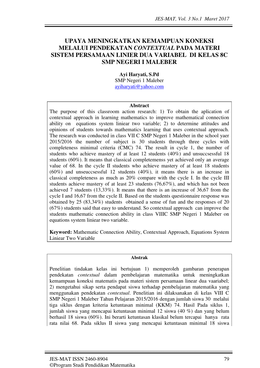 Alat Peraga Untuk Materi Sistem Persamaan Linear Dua Variabel Berbagai Alat