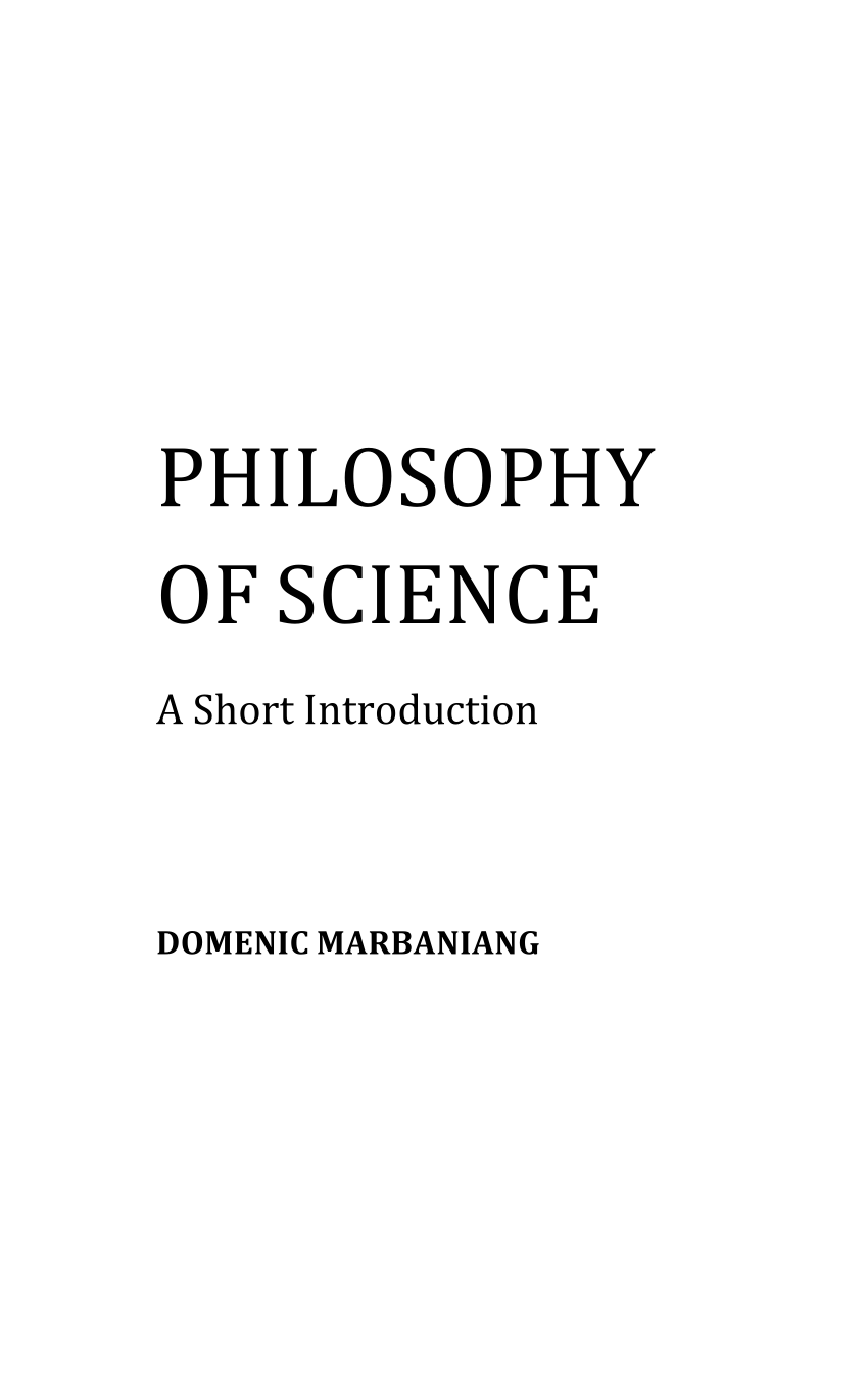 essays philosophy of science