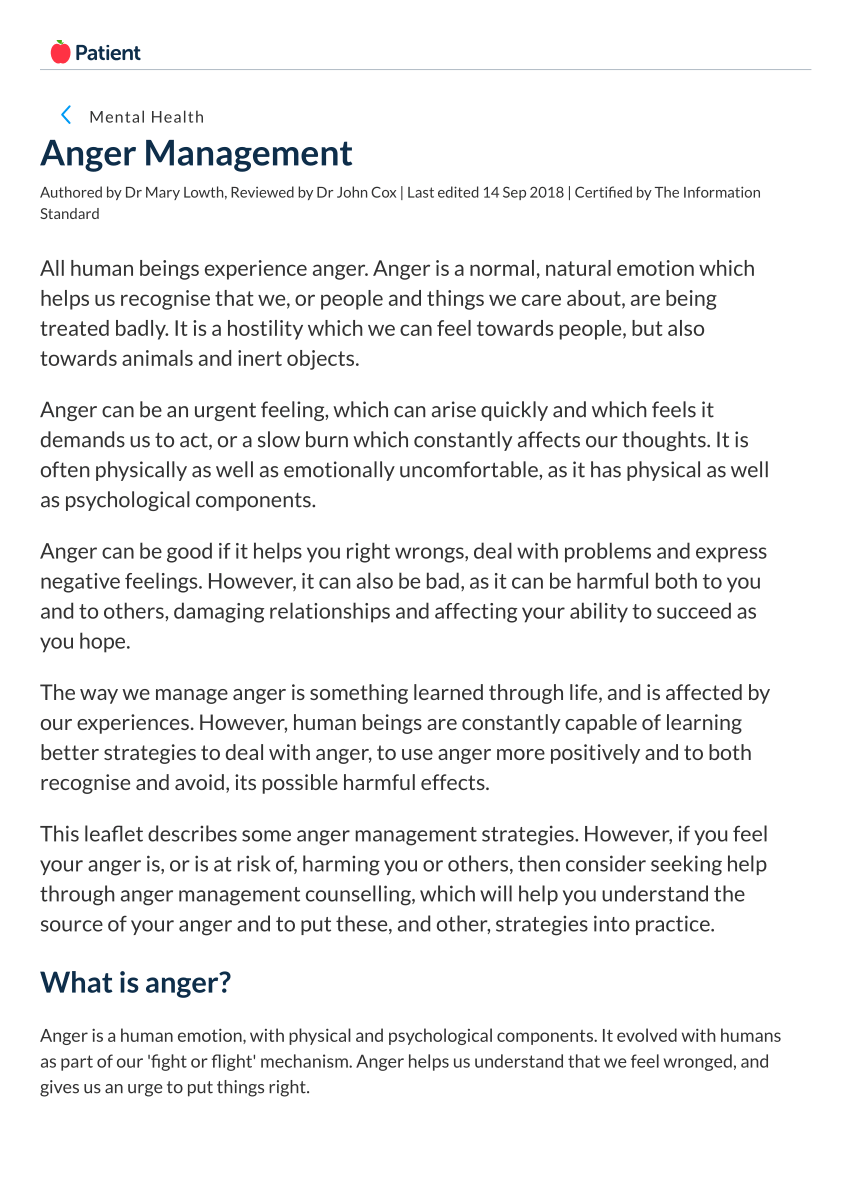 anger management essay