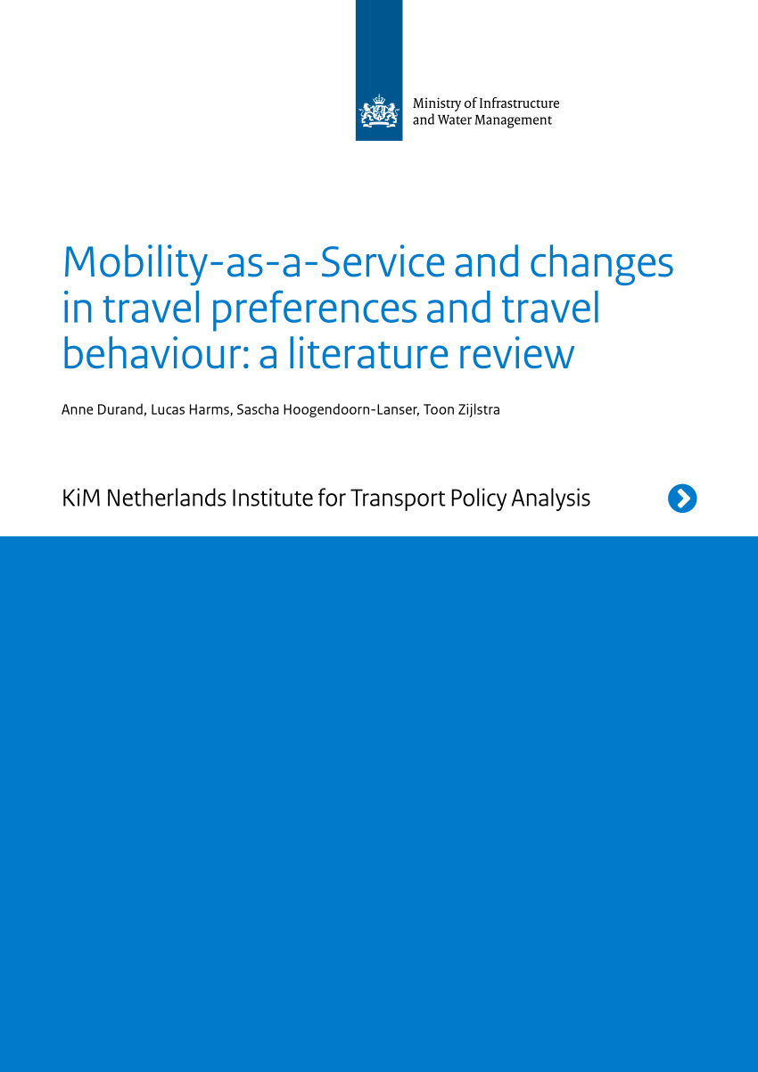 literature review of mobility as a service