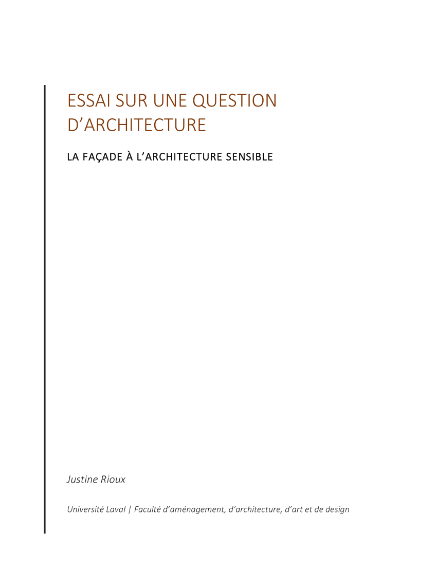 (PDF) ESSAI SUR UNE QUESTION D'ARCHITECTURE  LA FAÇADE À L