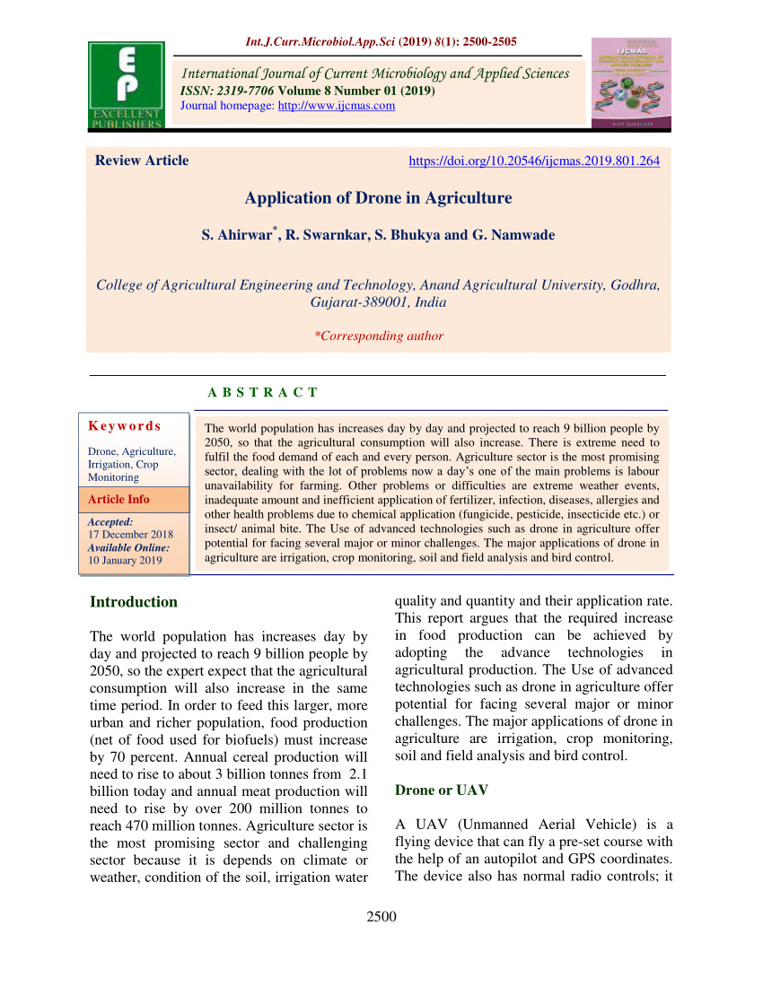 agricultural drone research paper