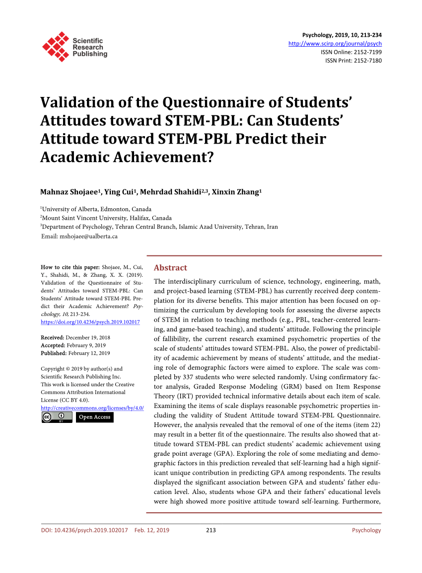 academic validation research paper