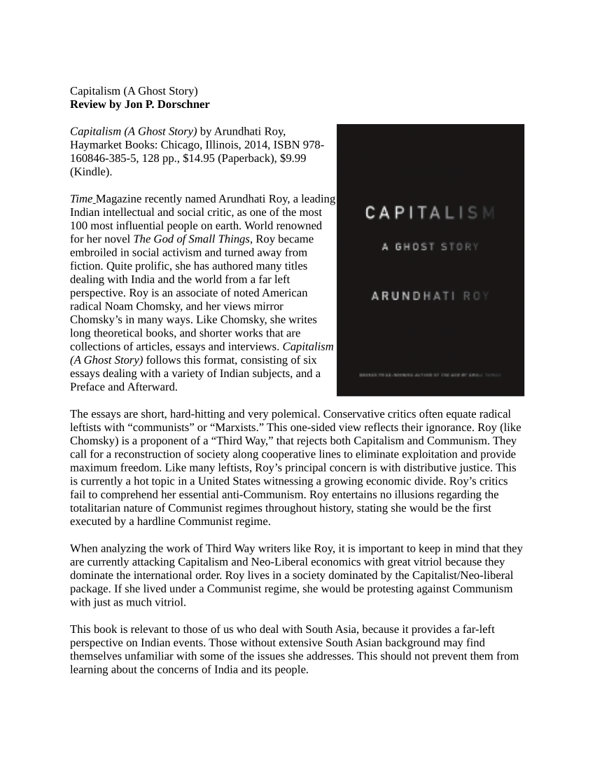 capitalism a ghost story essay