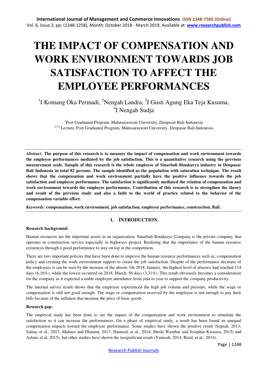 a comprehensive literature review on employee job satisfaction
