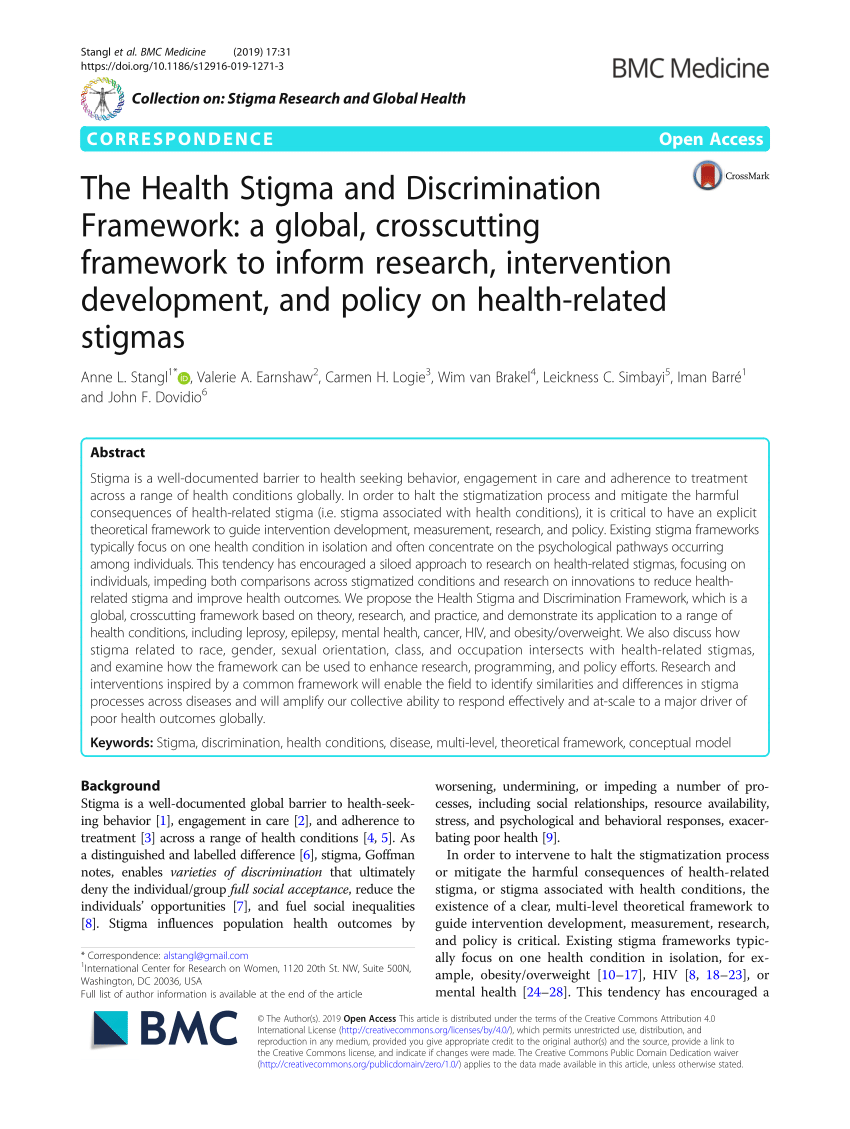 discrimination in healthcare research paper