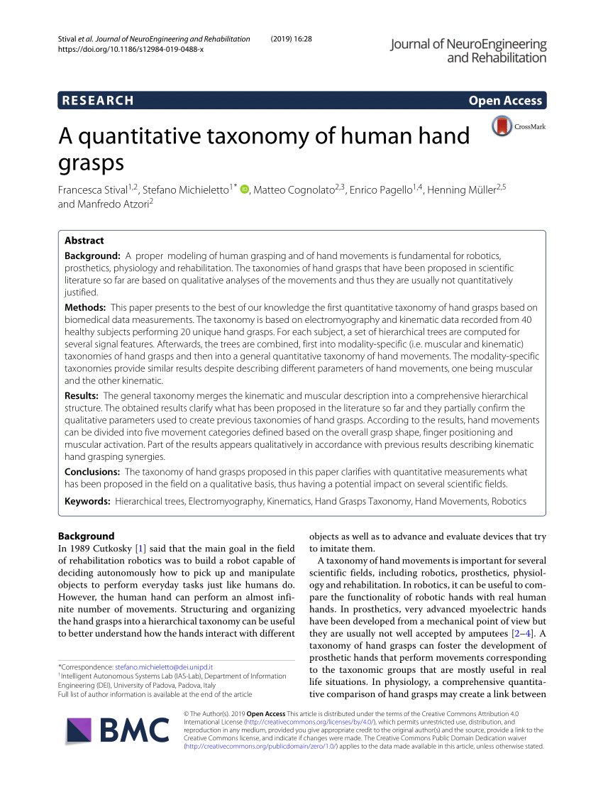 PDF] The prehensile movements of the human hand.