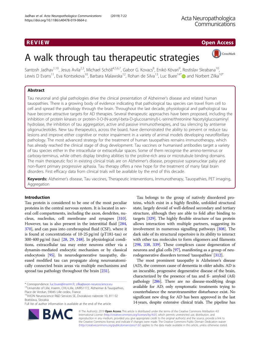 PDF) A through tau therapeutic