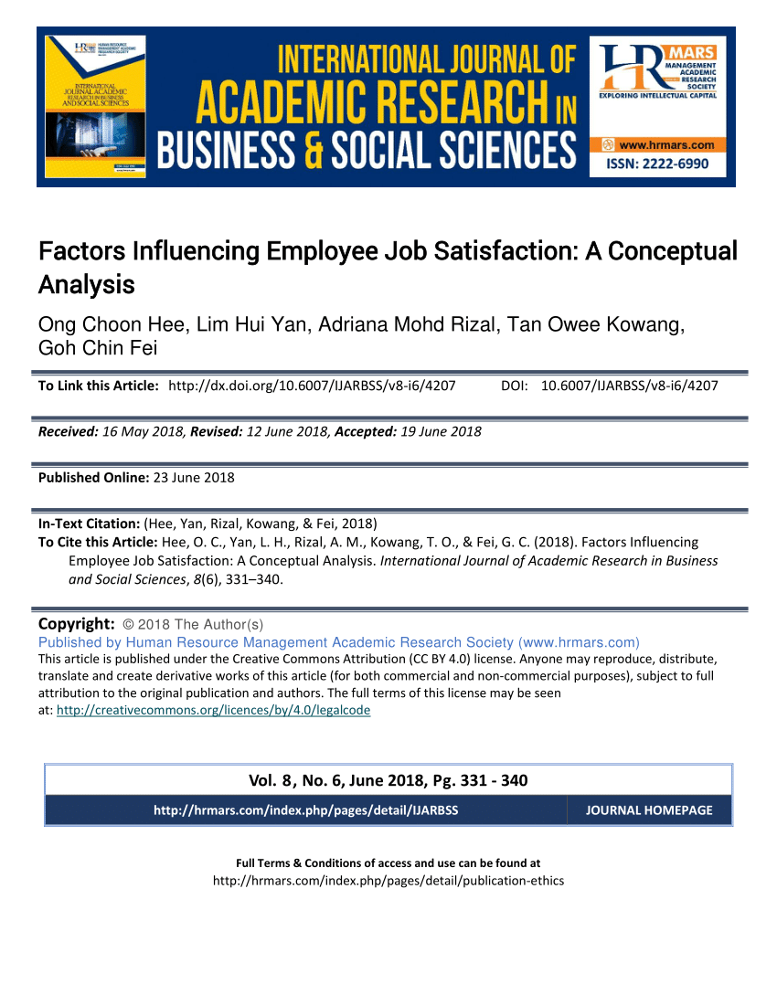 factors affecting job satisfaction thesis pdf