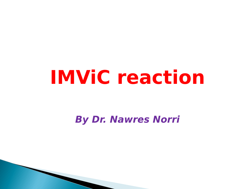 Imvic Chart