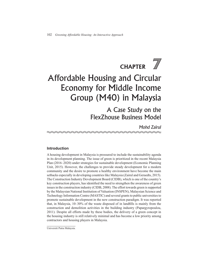 (PDF) Affordable Housing and Circular Economy for Middle ...