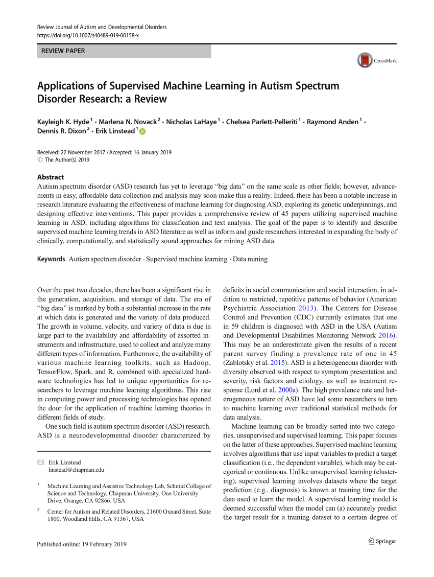 autism research papers