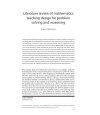 literature review of mathematical problem solving