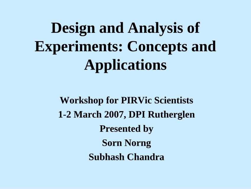 PDF Design And Analysis Of Experiments Concepts And Applications   Largepreview 