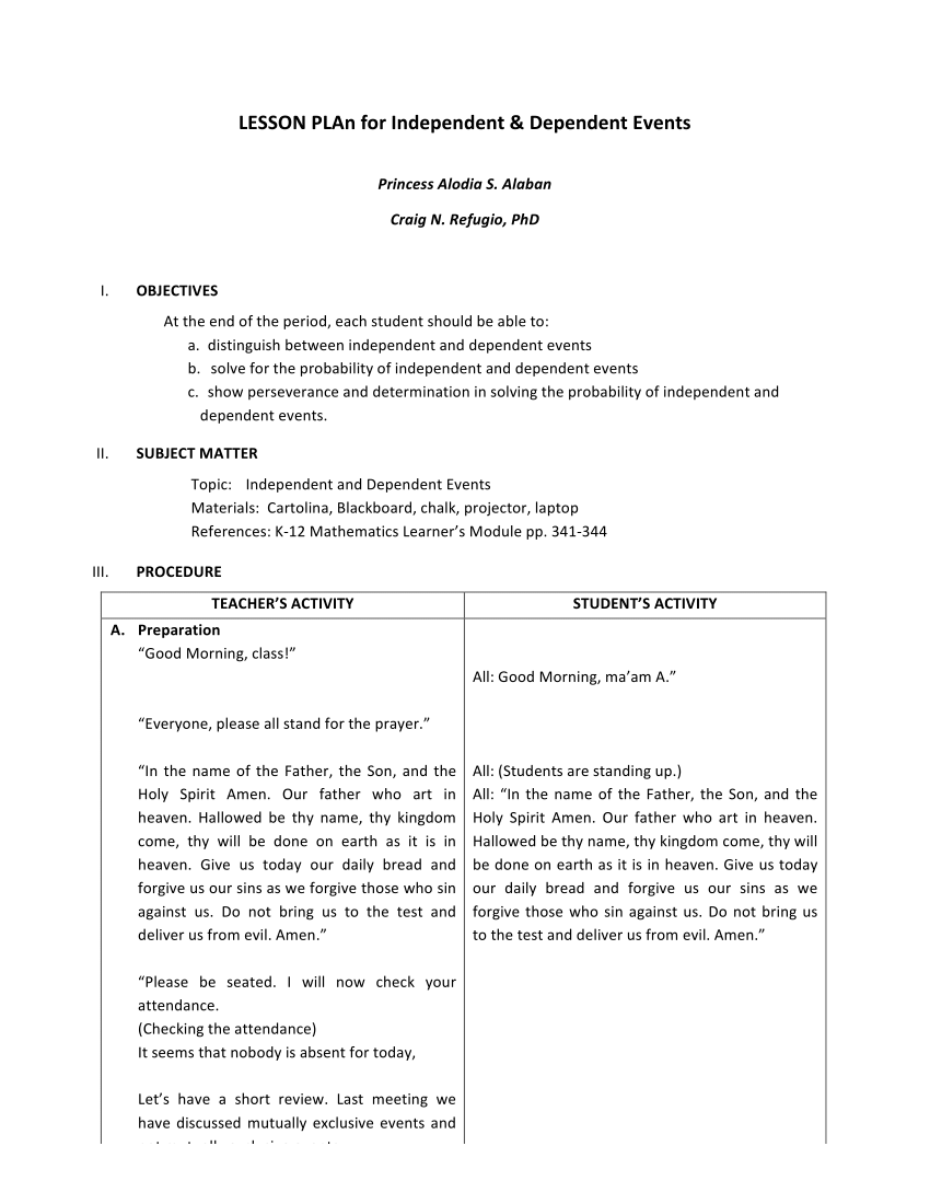 lesson 5 problem solving practice independent and dependent events