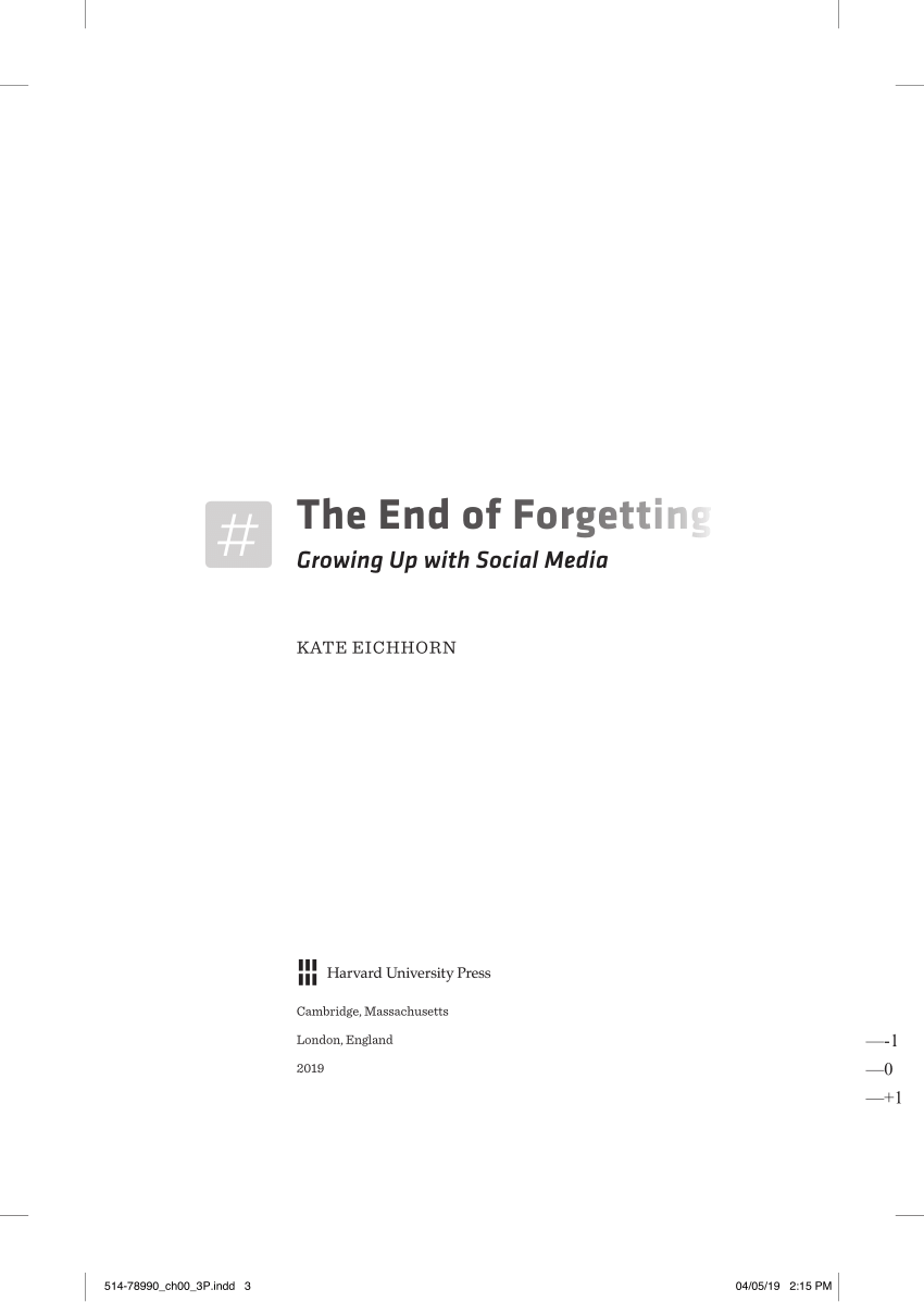 the web means the end of forgetting