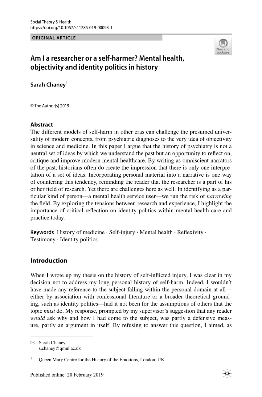 PDF) “The Unexpected Effects of Autoethnographic Embodied Texts and  Performances”