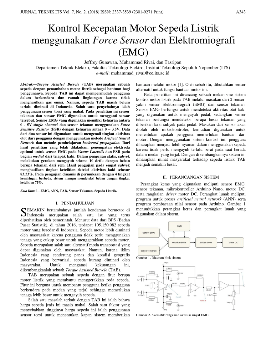  PDF  Kontrol Kecepatan Motor  Sepeda  Listrik  Menggunakan 