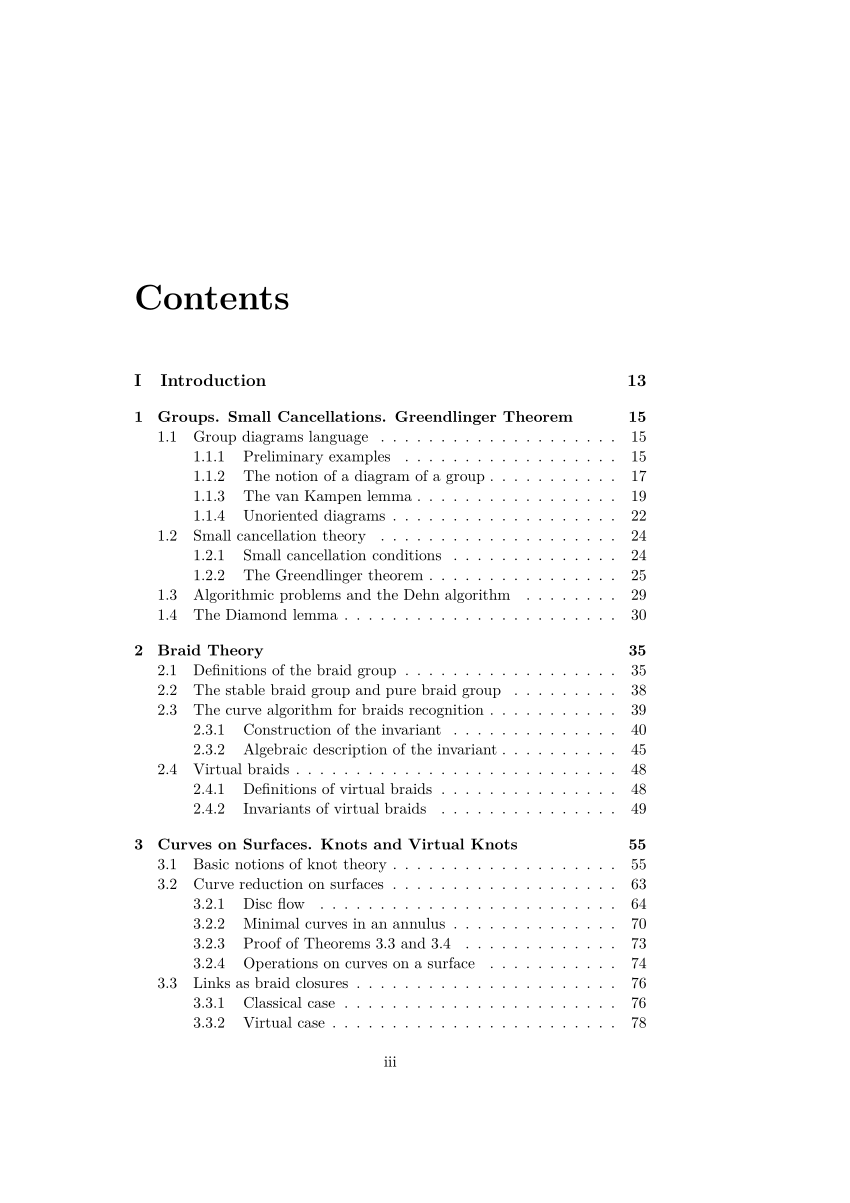 (PDF) Table of contents of the book.