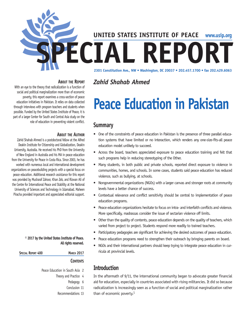 thesis on education in pakistan