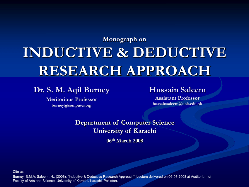 Deductive Approach In Research Approach